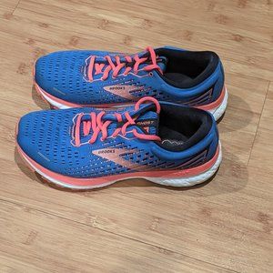 Brooks Ghost 13 Women's Blue and Dark Pink Running Shoes - Size U.S 8.5 Medium(B